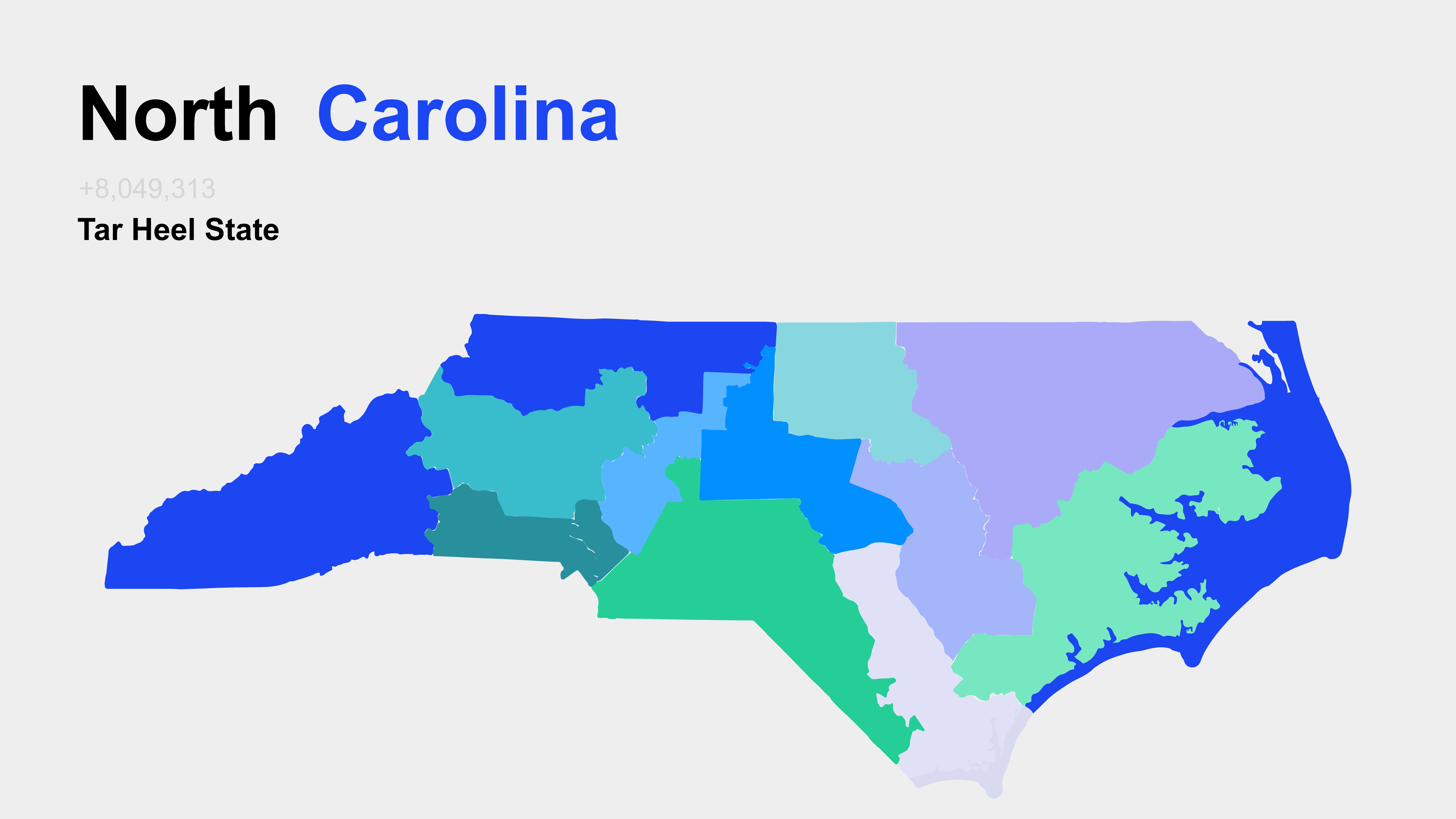 A collage of North Carolina towns, campuses, beaches and mountains